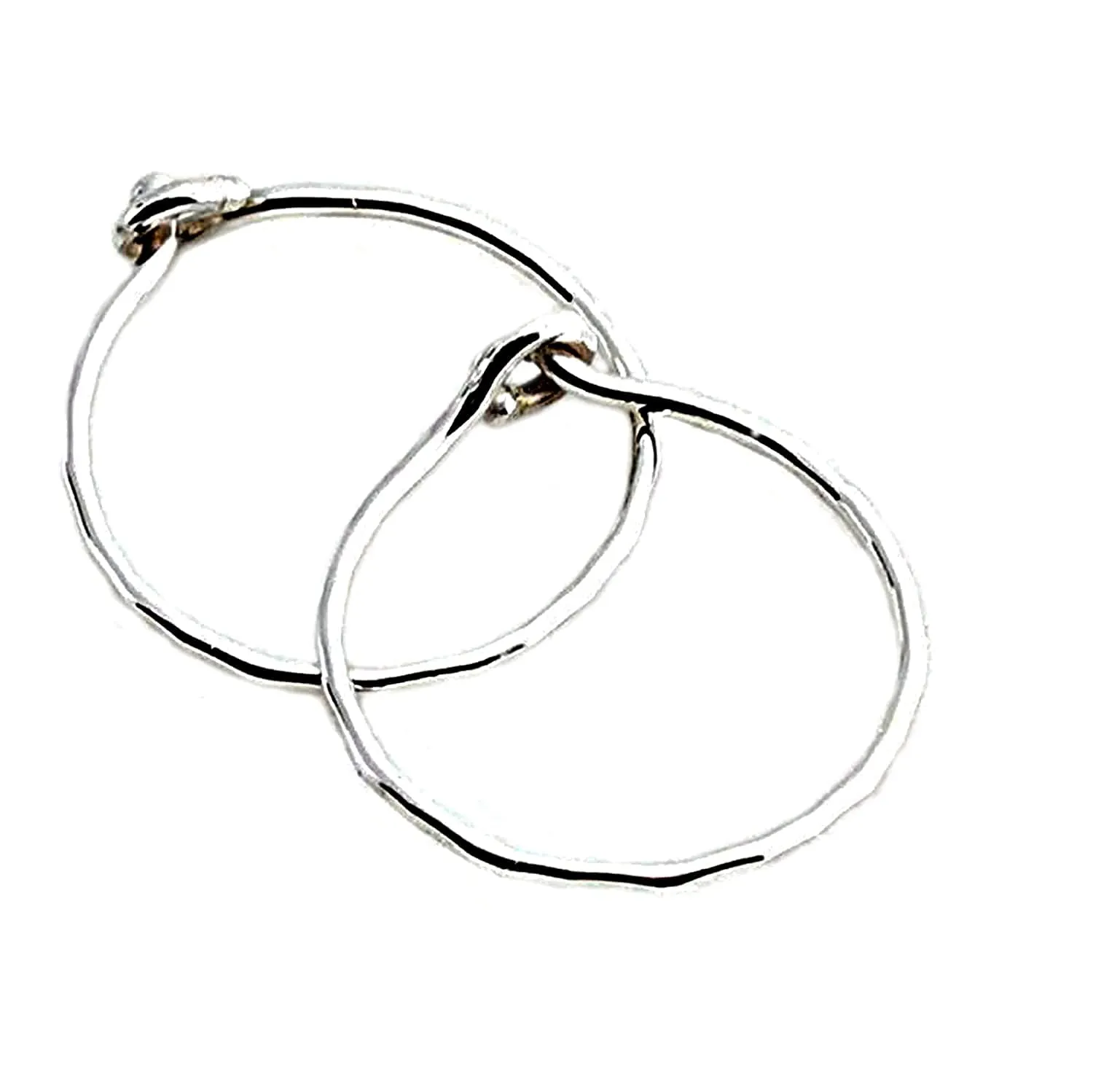10mm Little Sterling Silver 22 GA Faceted Snap Mini Hugger Sleeper Small Cartilage Helix Tragus Thin Earrings (Faceted | Hammered, 10mm | 22 GA)