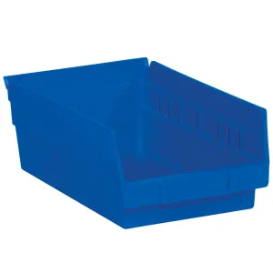 11 5/8 x 6 5/8 x 4" Blue Plastic Shelf Bin Boxes