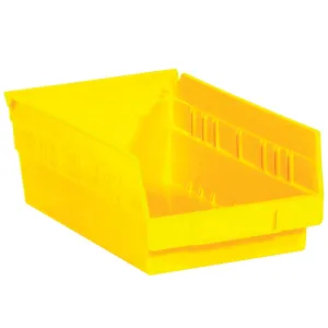 11 5/8 x 6 5/8 x 4" Yellow Plastic Shelf Bin Boxes