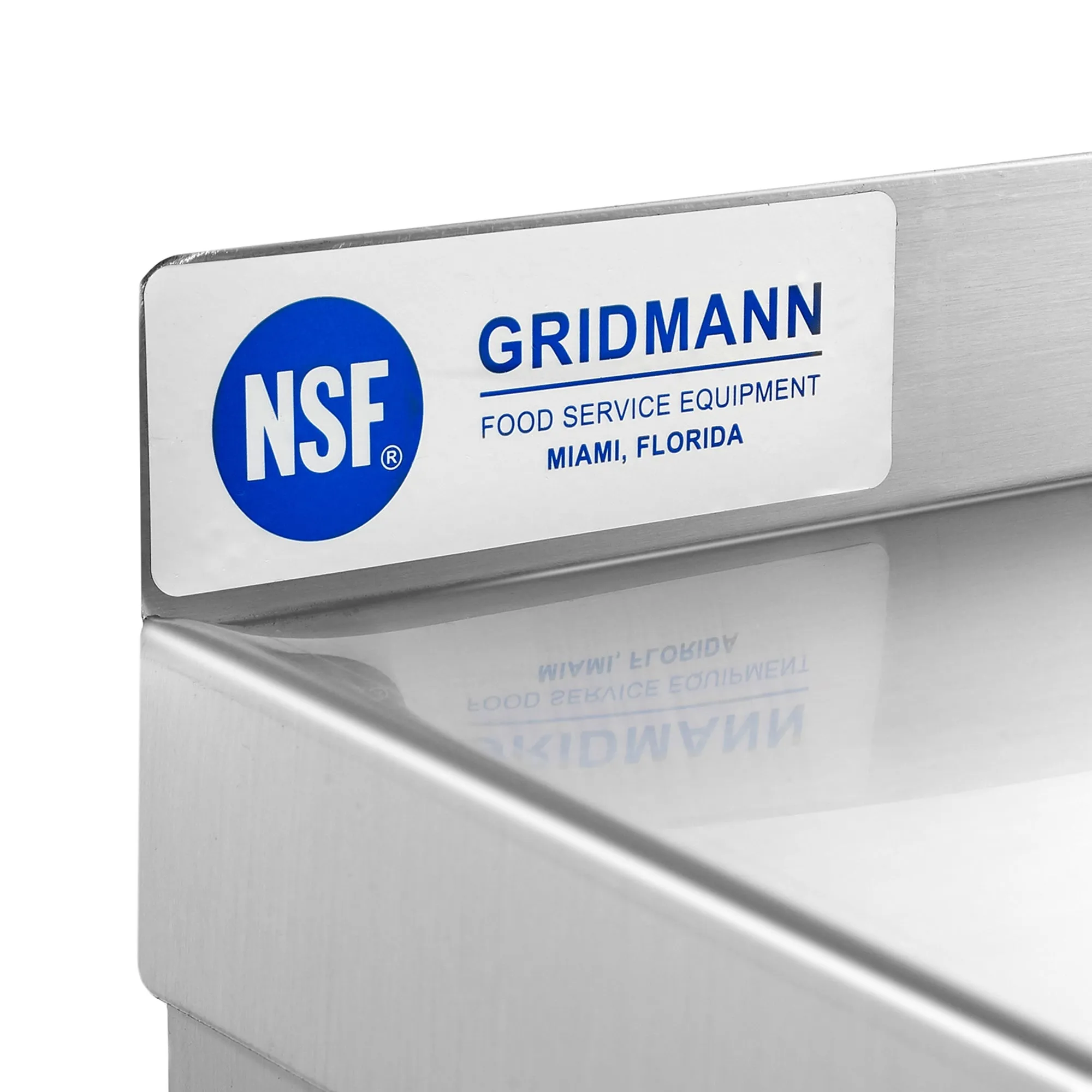 14-Inch Deep Stainless Steel Wall-Mount Shelves, NSF Certified
