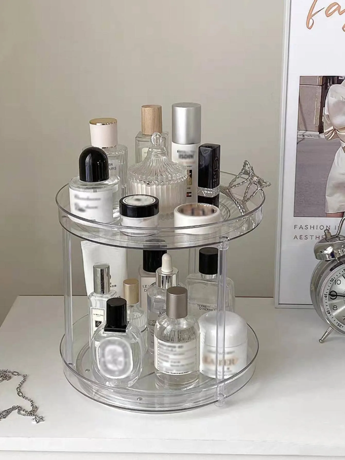 1pc Clear Makeup Storage Rack