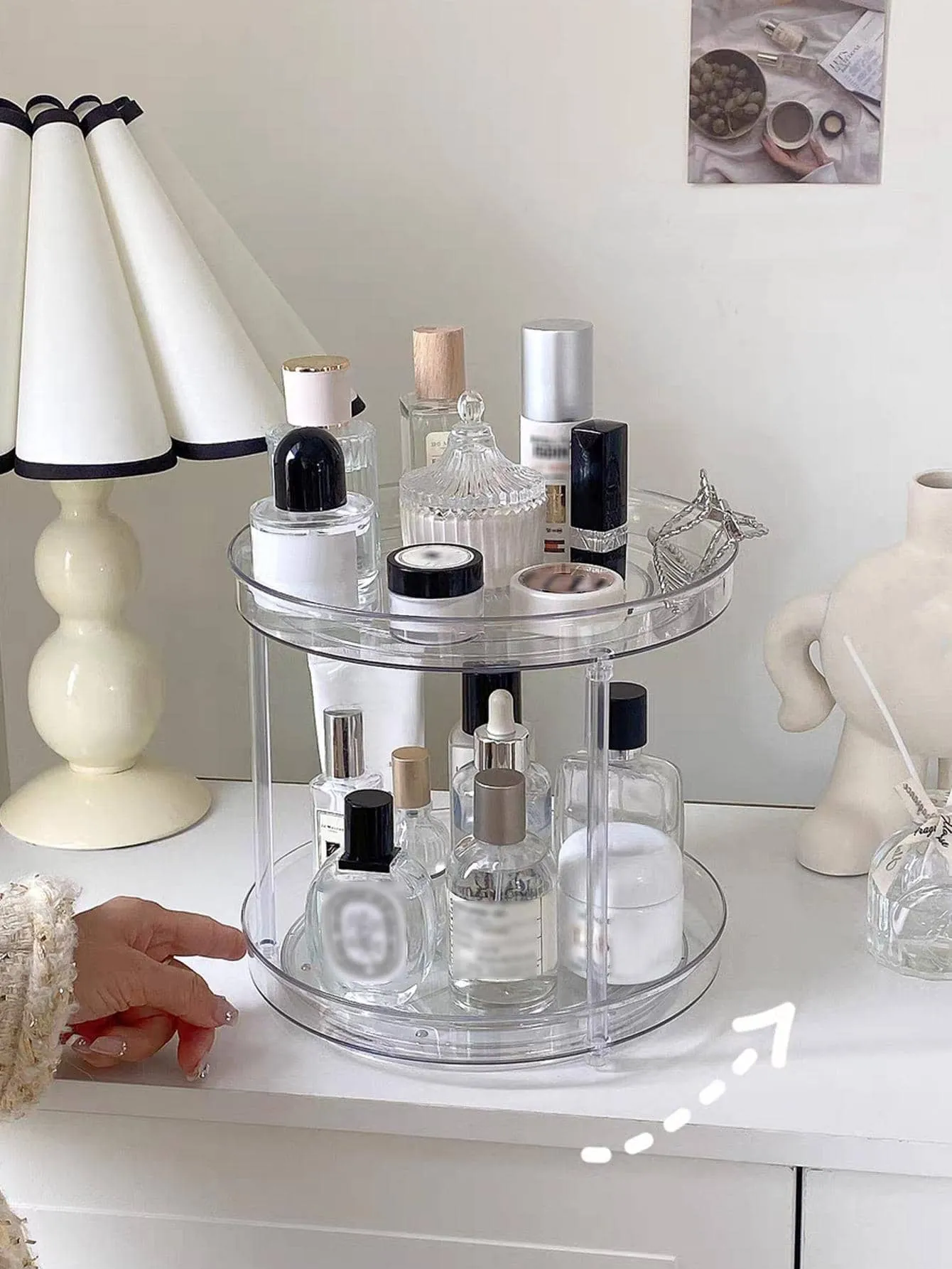 1pc Clear Makeup Storage Rack
