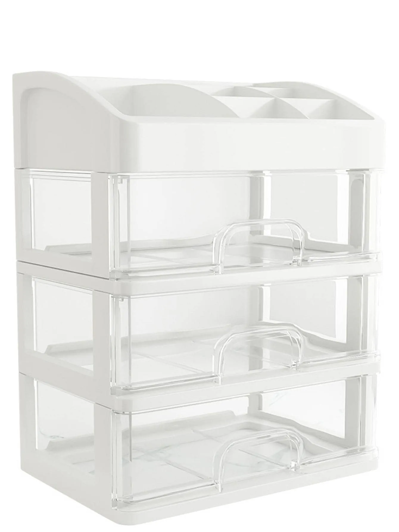 1pc Multi-layer Makeup Storage Box, Modern Multi-layer Desktop Makeup Storage Box For Home