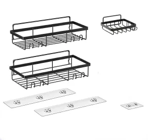 3Pcs Bathroom Shelves Basket