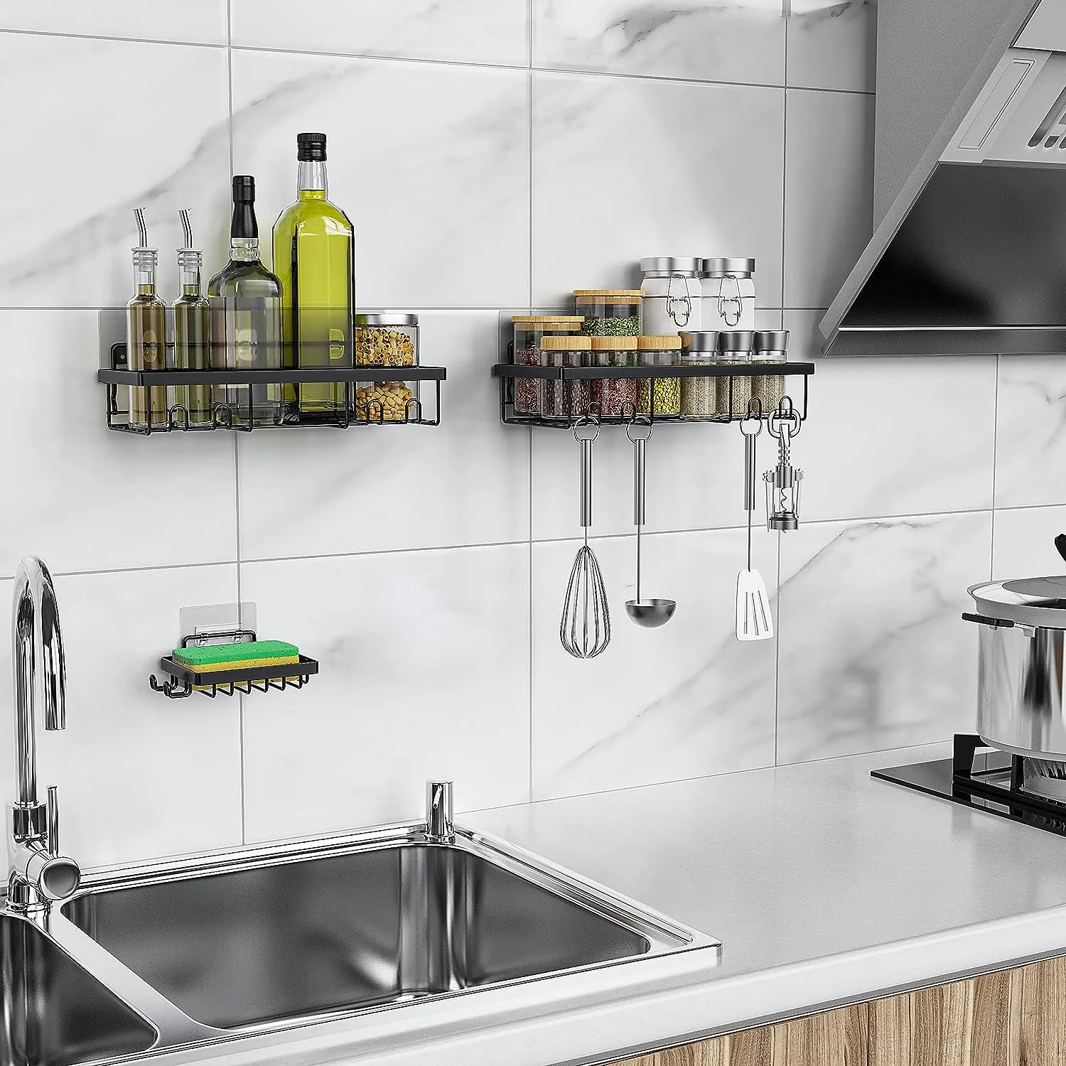 3Pcs Bathroom Shelves Basket