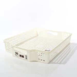 A4 Shallow Stackable Mesh Basket (Beige)