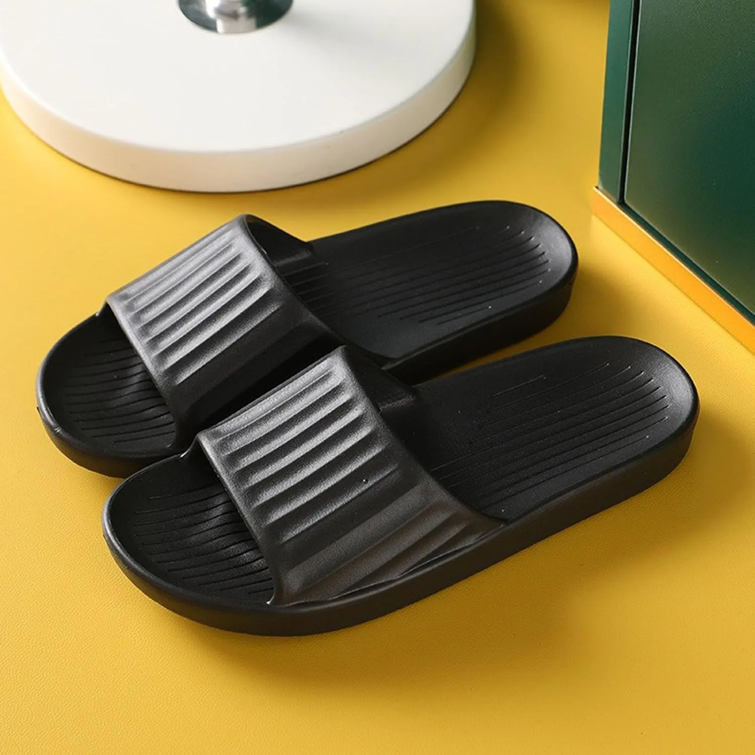 Bath Slippers Mens Pillow Slippers Womens Shower Shoes Indoor Slipper Non Slip Open Toe Bath Bedroom College Dorm