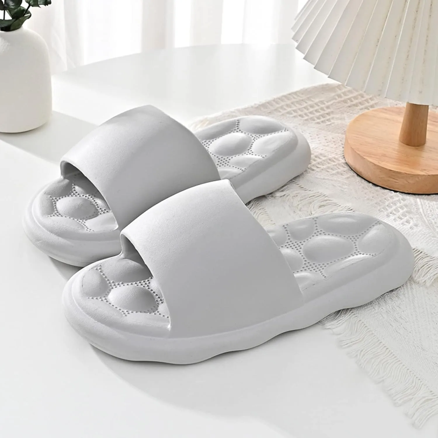 Bathroom Slippers Mens Shower Sandals Indoor Slippers for Men Shower Shoes with Holes Non Slip Quick Drying Slides
