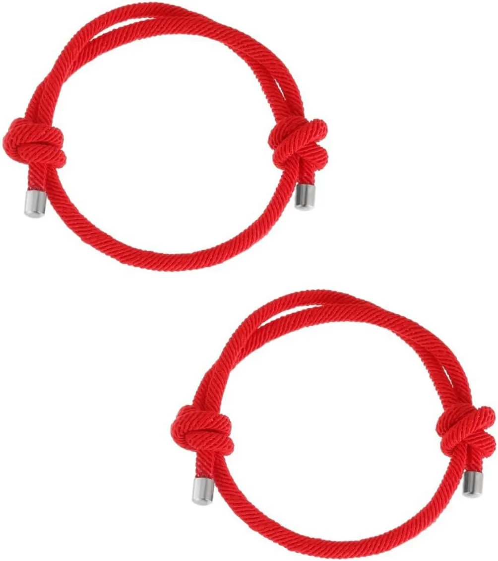 BESPORTBLE 2Pcs Red Rope Bangle Protection Bracelet for Luck and Fortune Unisex Cord String Amulet All Match for Adults and Present for Chinese Year