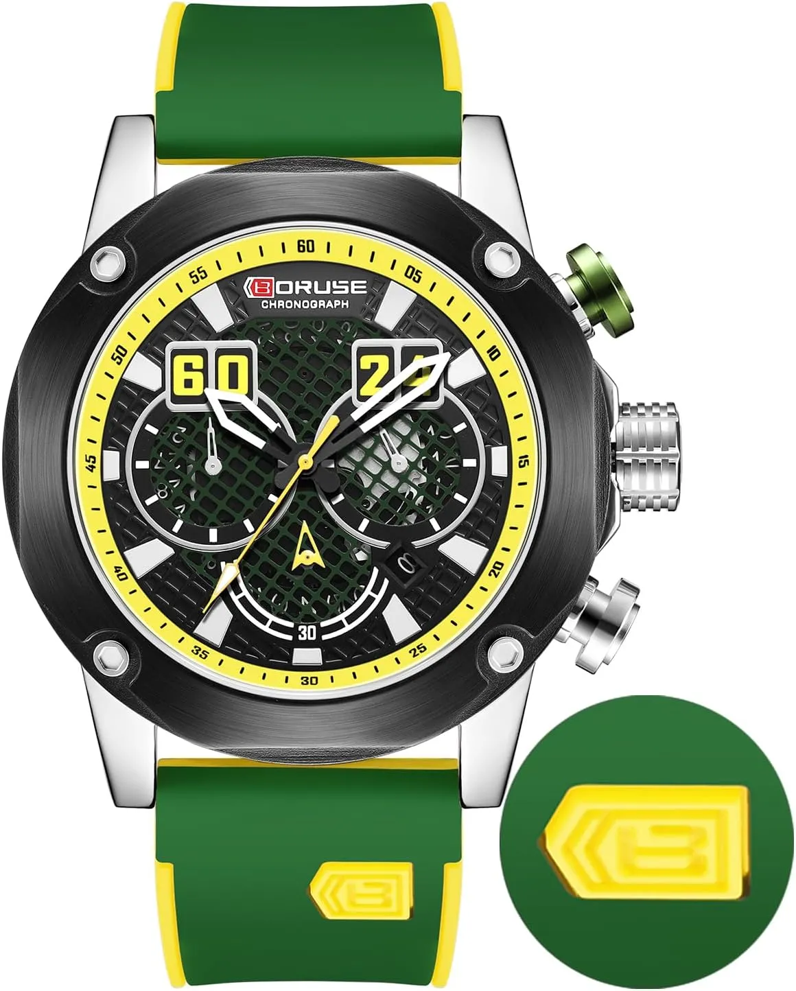 Big Face Mens Watches Sport Chronograph Waterproof Quartz Watch Luxury Casual Silicone Strap Analog Skeleton Hollow Men Wrist Watch