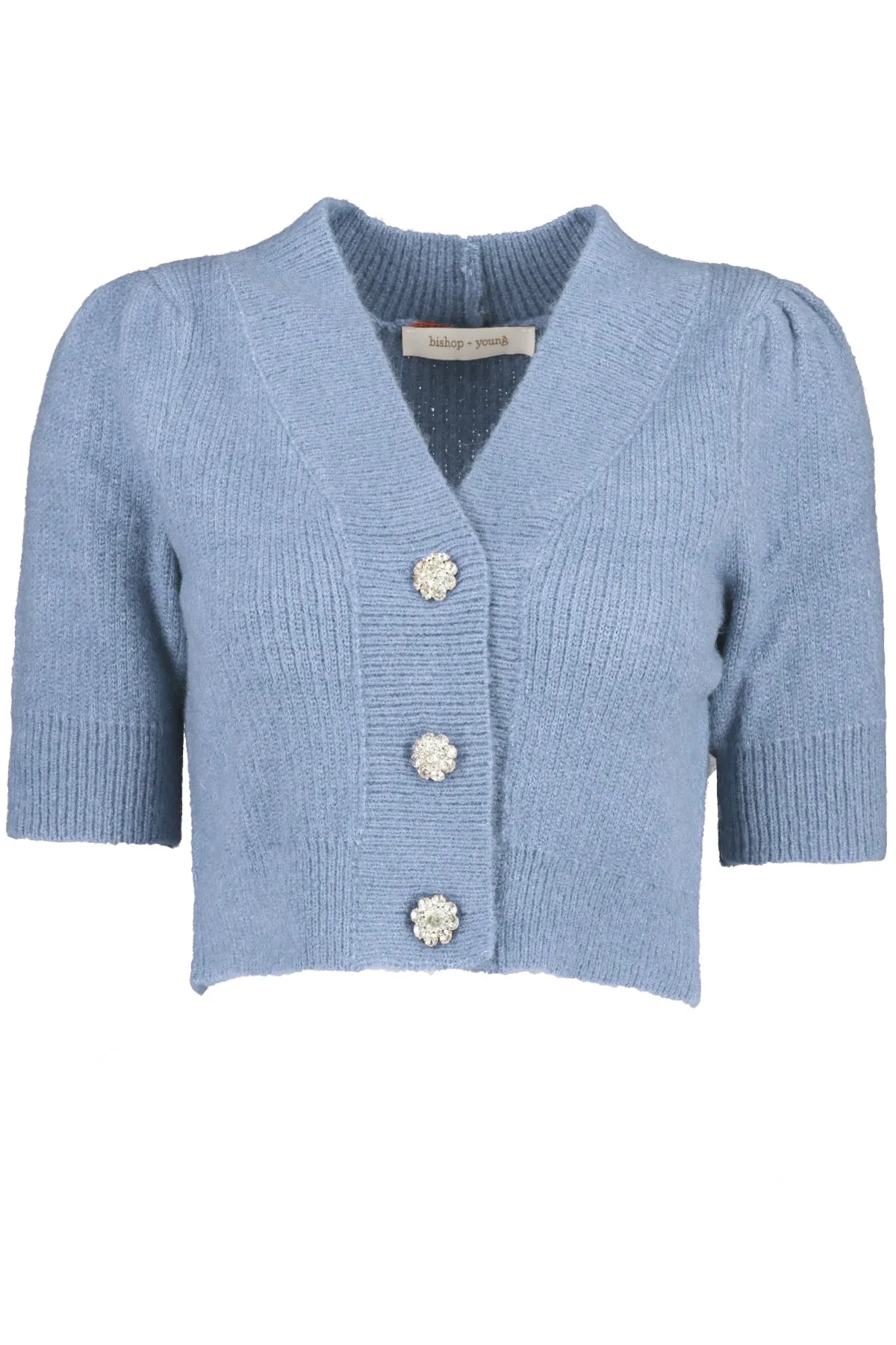 Bishop And Young Perfect Harmony Emerson Crop Sweater In Pacific