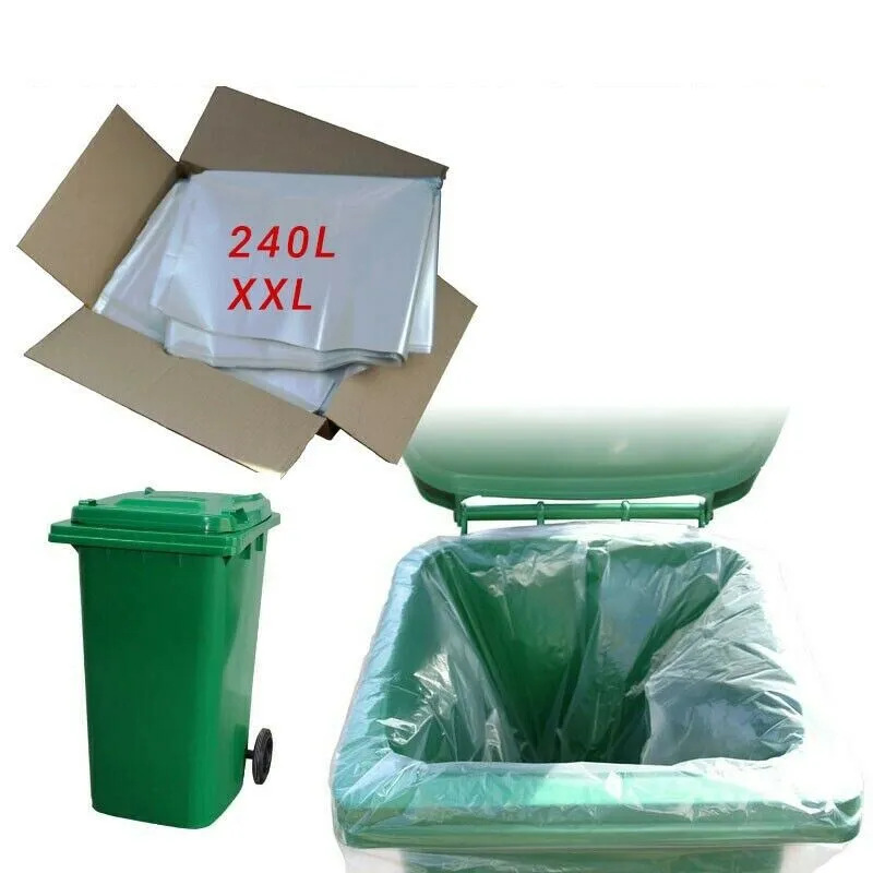 Black Wheelie Refuse Sacks Strong 240L Bin Liners