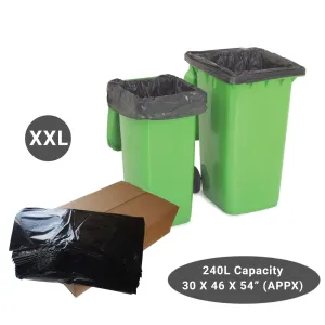 Black Wheelie Refuse Sacks Strong 240L Bin Liners