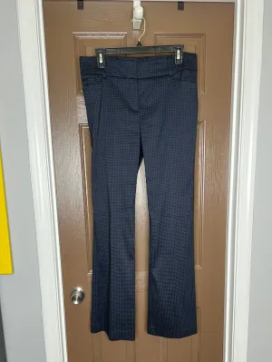 Blue & Black Check Crop Pant