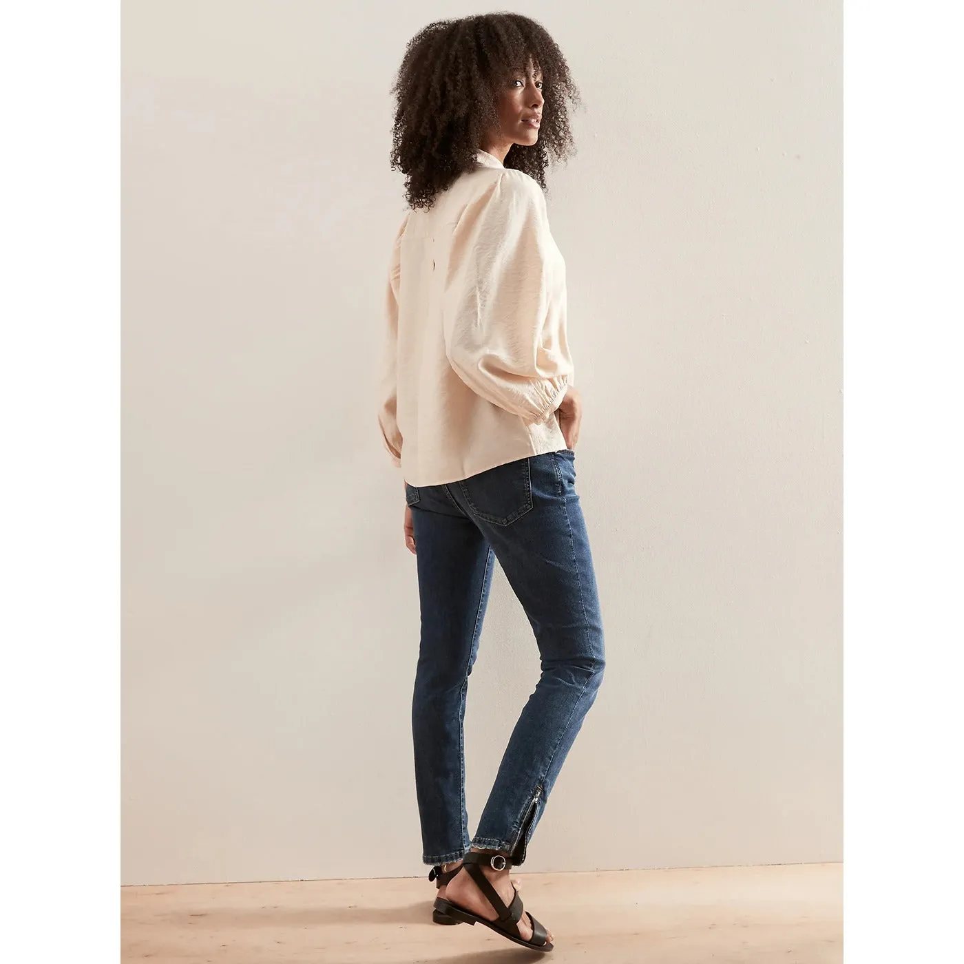 BR Mid-Rise Zip Hem Skinny Jeans