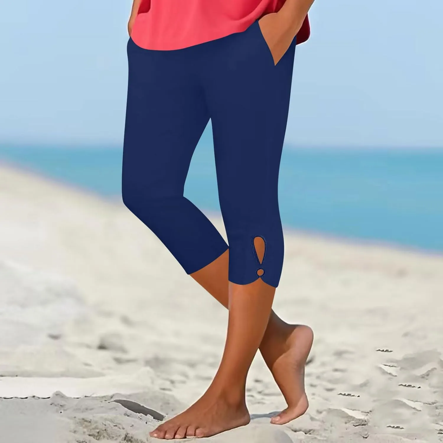 Capri Leggings for Women with Pockets Stretchy Soft High Waisted Yoga Pants Workout Exercise Hiking Capri Pants 2025