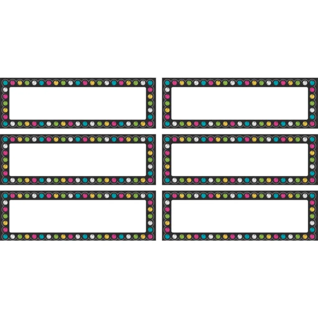 Chalkboard Brights Labels Magnetic Accents