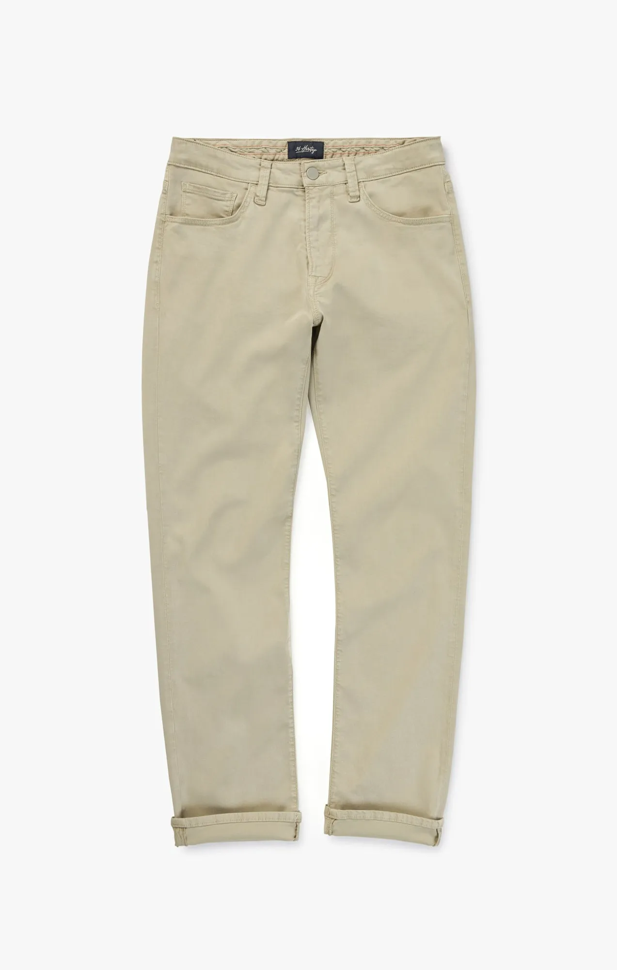 Charisma Relaxed Straight Pants In Aluminum Twill