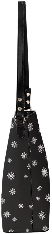 Christmas Leather Bucket Bags for Women Lightweight Tote Bucket Bags for Travel Shopping Work Handbag Soft Purse