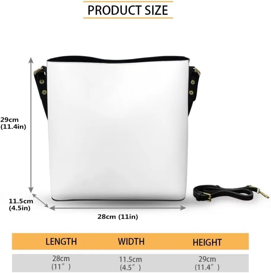 Christmas Leather Tote Bucket Bag for Women Fashion Shoulder Handbag Large Hobo Bags with Pockets and Magnetic Snap