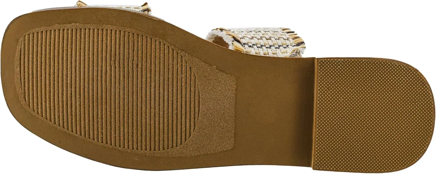 Corkys Footwear Hey Girl Hey Girl Afrayed Of What Sandals - With Cushioned Insoles, A Stylish Studded Outsole, and Two Frayed Straps - Chic and Comfortable