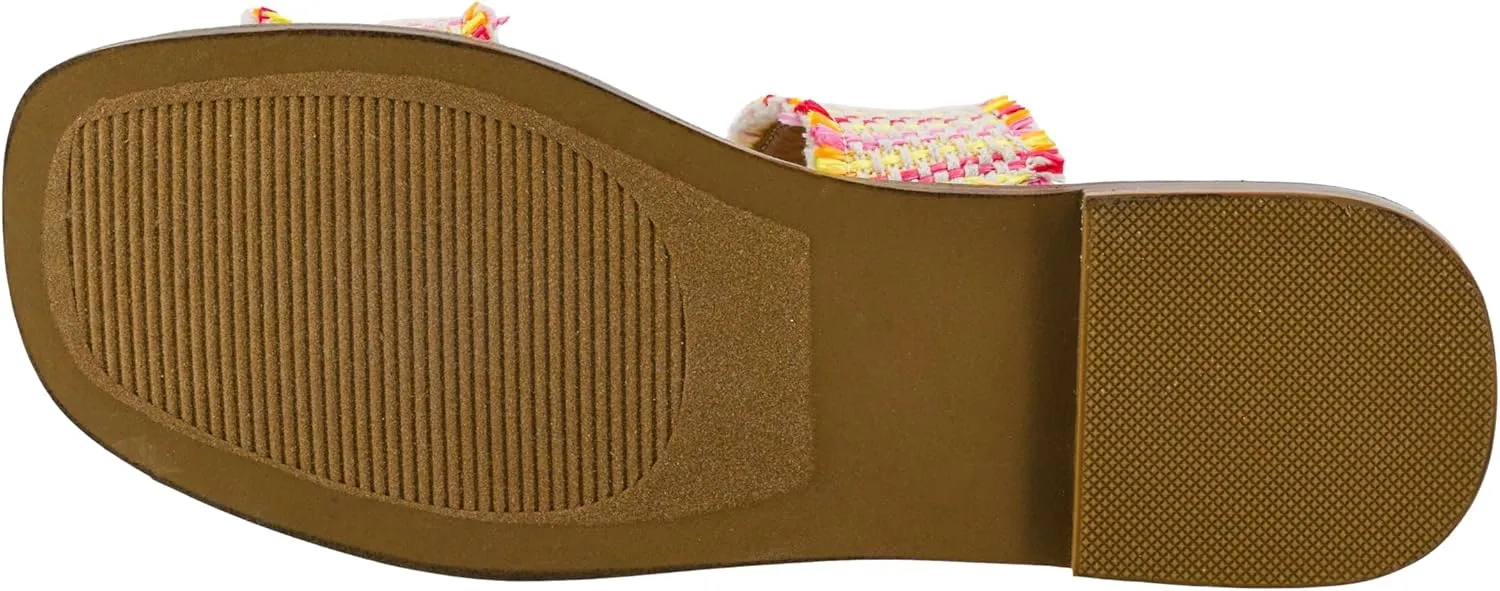 Corkys Footwear Hey Girl Hey Girl Afrayed Of What Sandals - With Cushioned Insoles, A Stylish Studded Outsole, and Two Frayed Straps - Chic and Comfortable