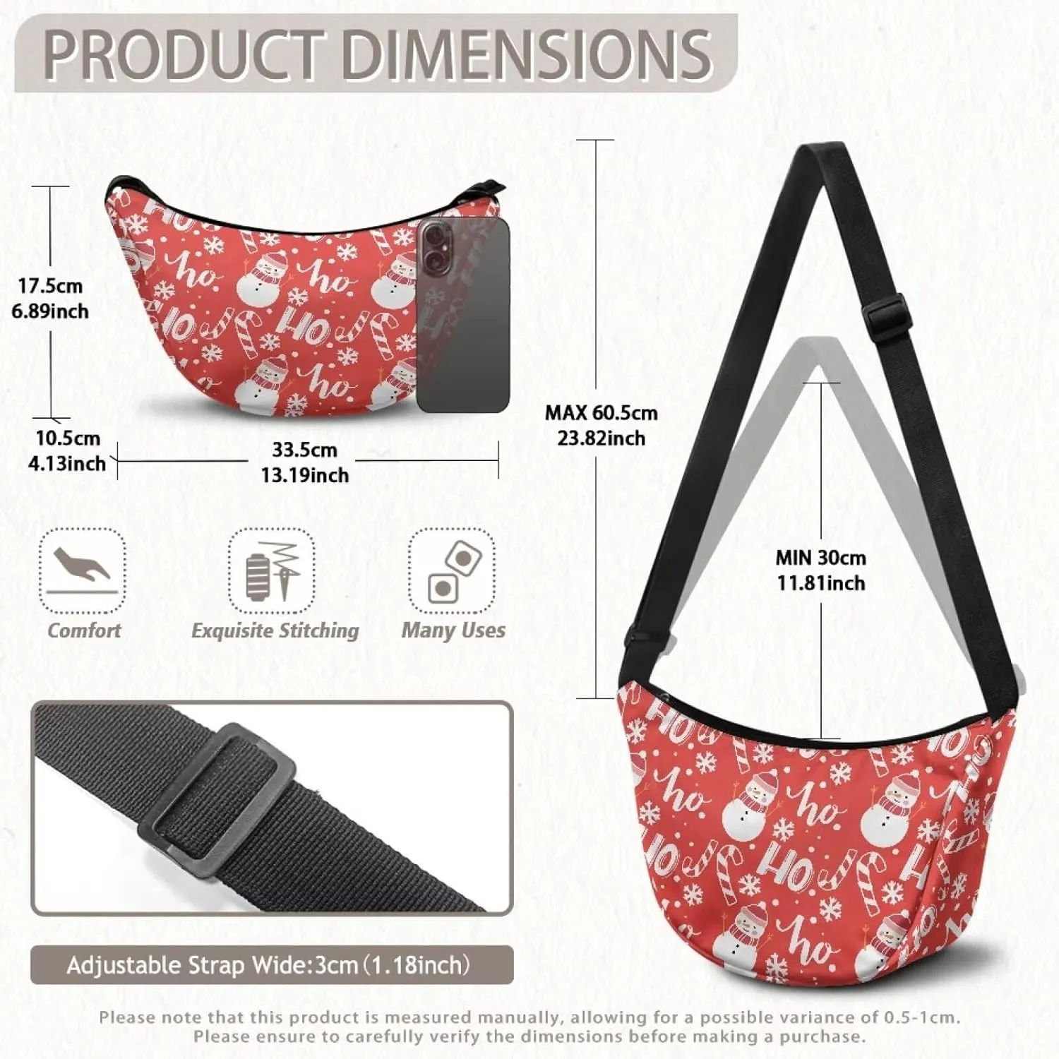 Crescent Cross-body Bags Lightweight and Soft Shoulder Bag Purse Small Dumpling Hobo Bag Fashion Handbags