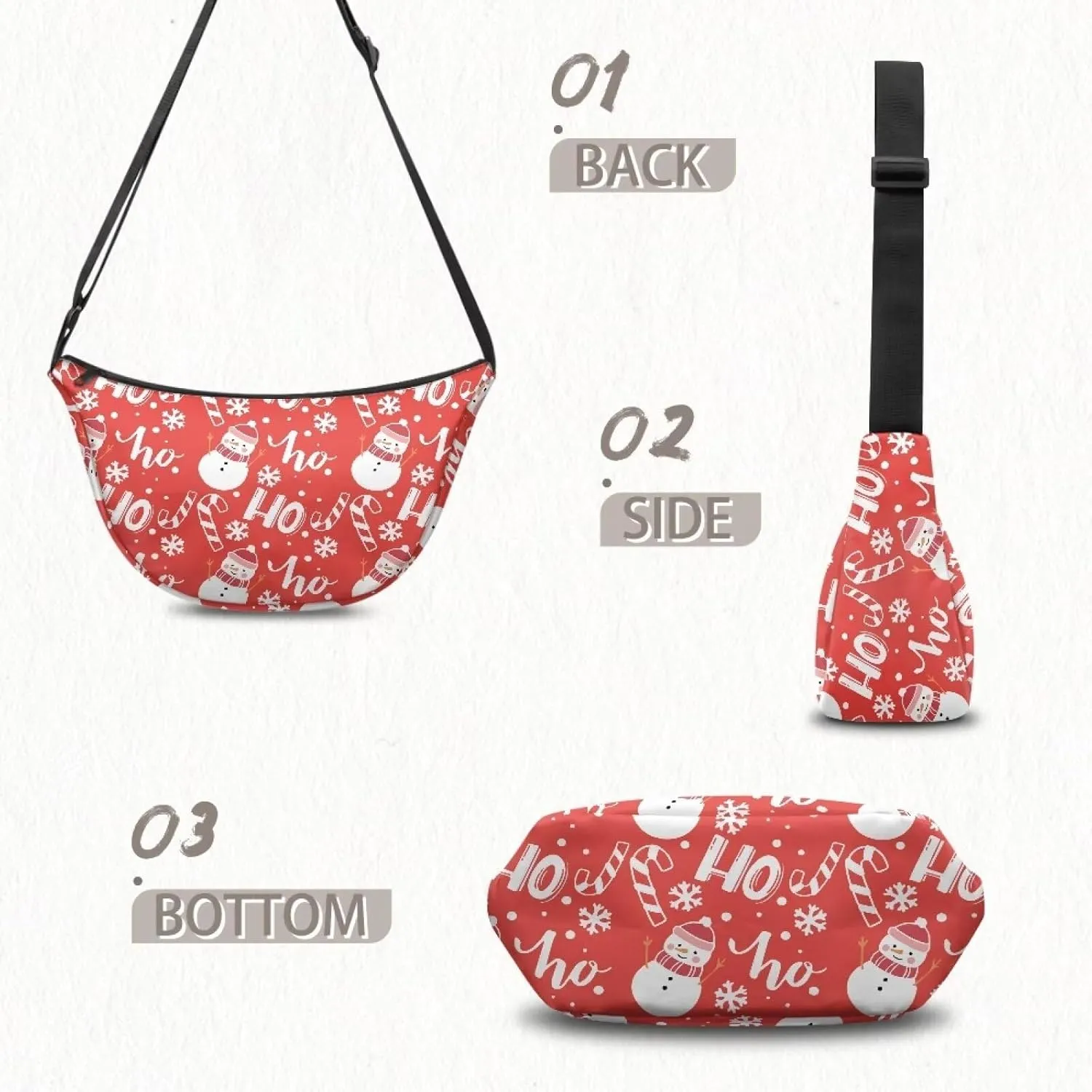 Crescent Cross-body Bags Lightweight and Soft Shoulder Bag Purse Small Dumpling Hobo Bag Fashion Handbags
