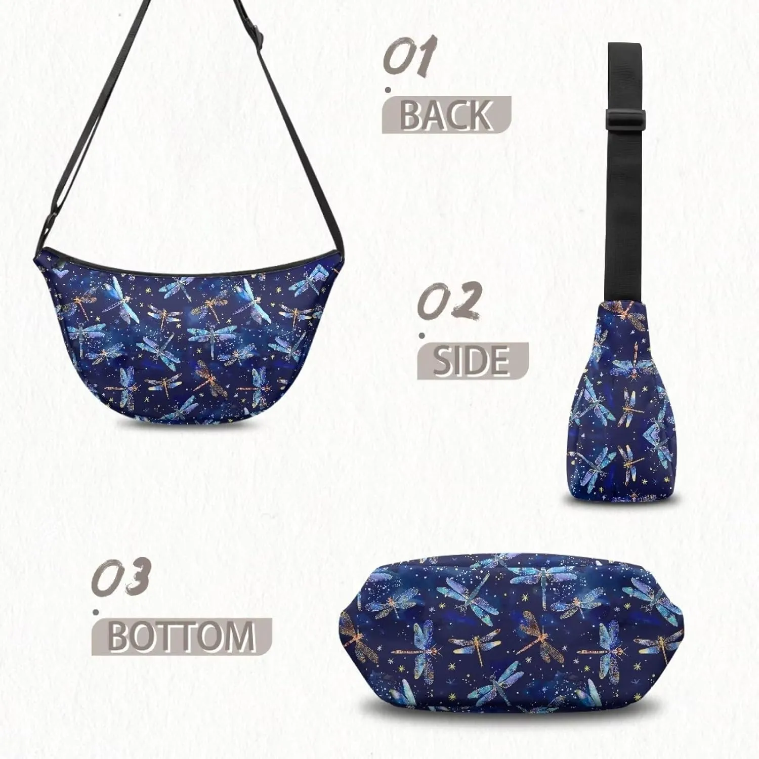 Crescent Cross-body Bags Lightweight and Soft Shoulder Bag Purse Small Dumpling Hobo Bag Fashion Handbags