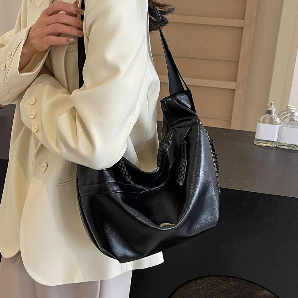 Crescent Crossbody for Women, Fashion Leopard Shoulder Nylon Luna Dumpling Moon Hobo Bag