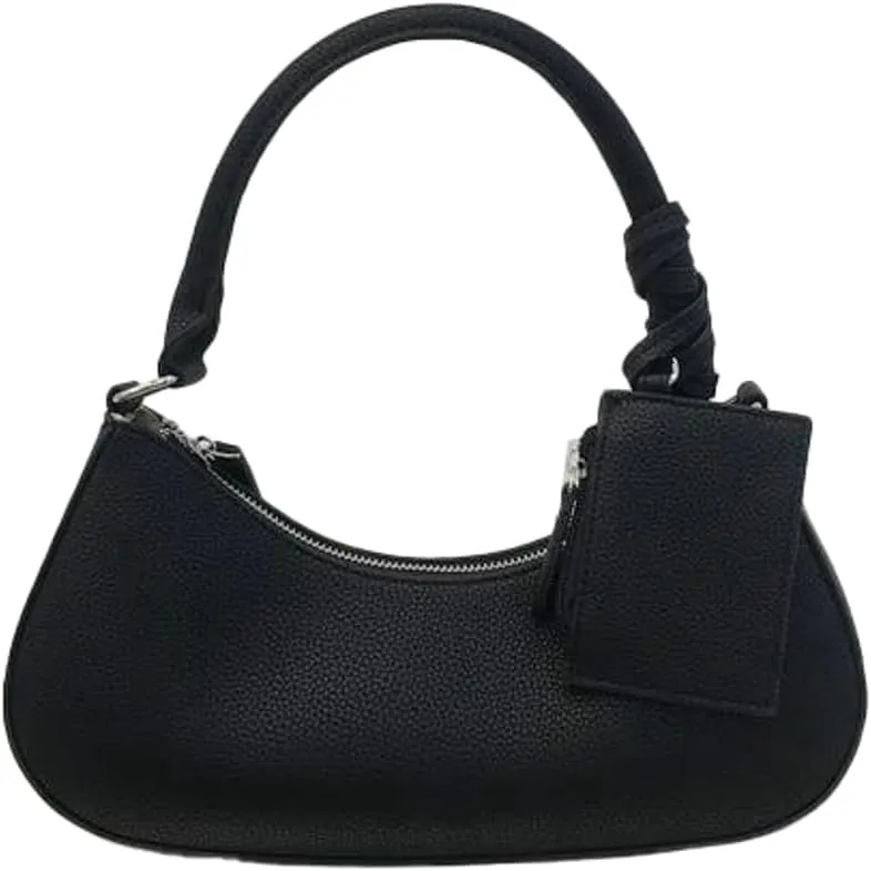Crescent Shoulder Bags for Women Trendy Leather Underarm Purses Satchel Top Handle Handbags with Small Wallet 2025