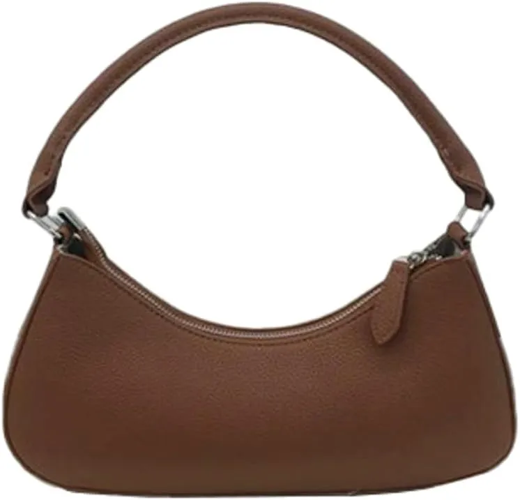 Crescent Shoulder Bags for Women Trendy Leather Underarm Purses Satchel Top Handle Handbags with Small Wallet 2025
