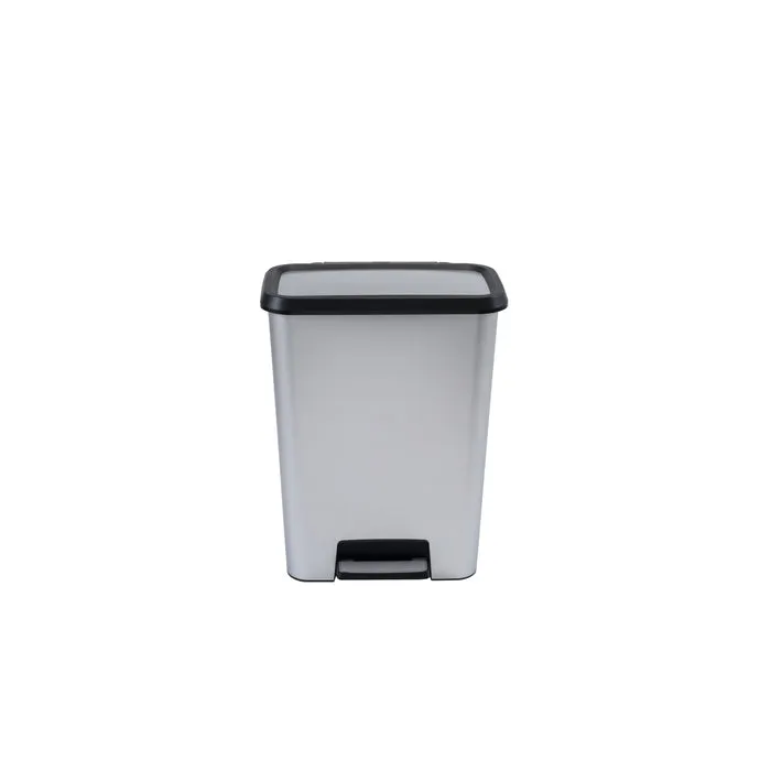 Curver Compatta 50L Duo 23 23L Recycling Bin - Steel Look