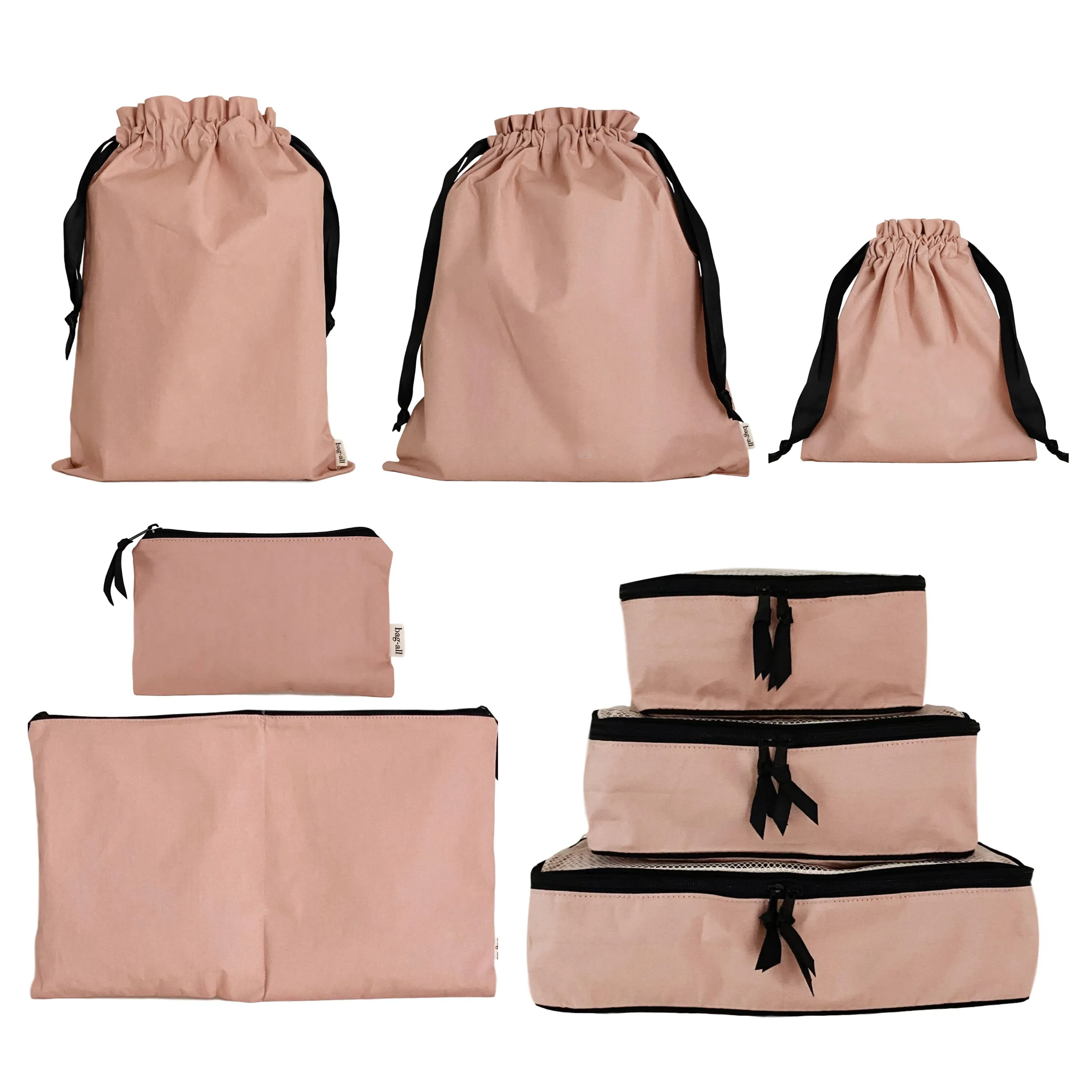 CUSTOM BA Packing Organizers and Travel Set in High Quality Cotton, 8-pack