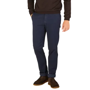 Dark Blue Cotton Stretch Chinos