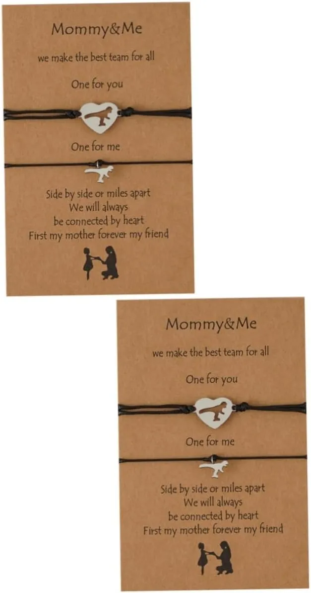 Dinosaur Parent- Bracelet Cord Bracelet Wax Thread Bracelet Women Friendship Bracelets Braided Bracelets