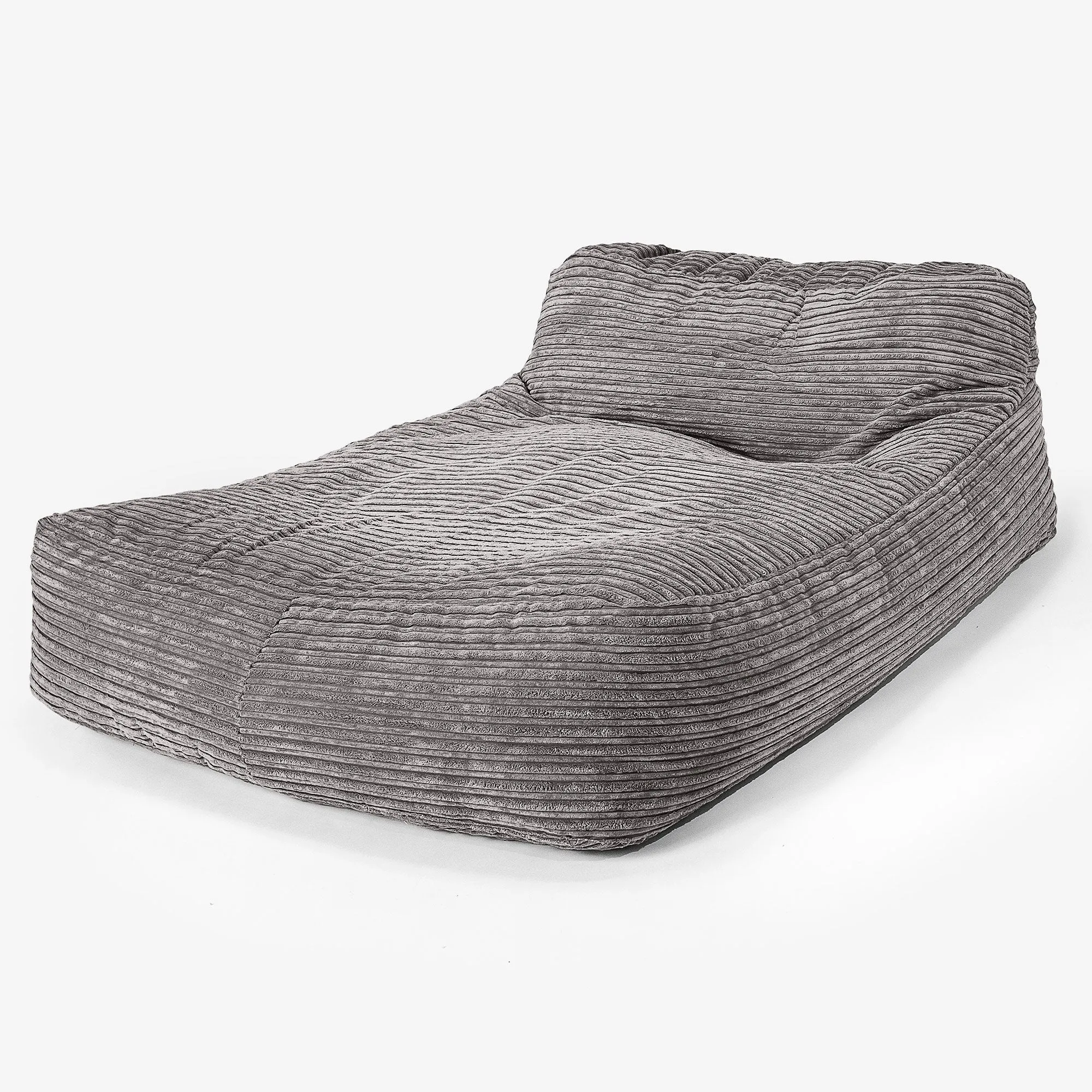 Double Day Bed Bean Bag - Cord Graphite Grey