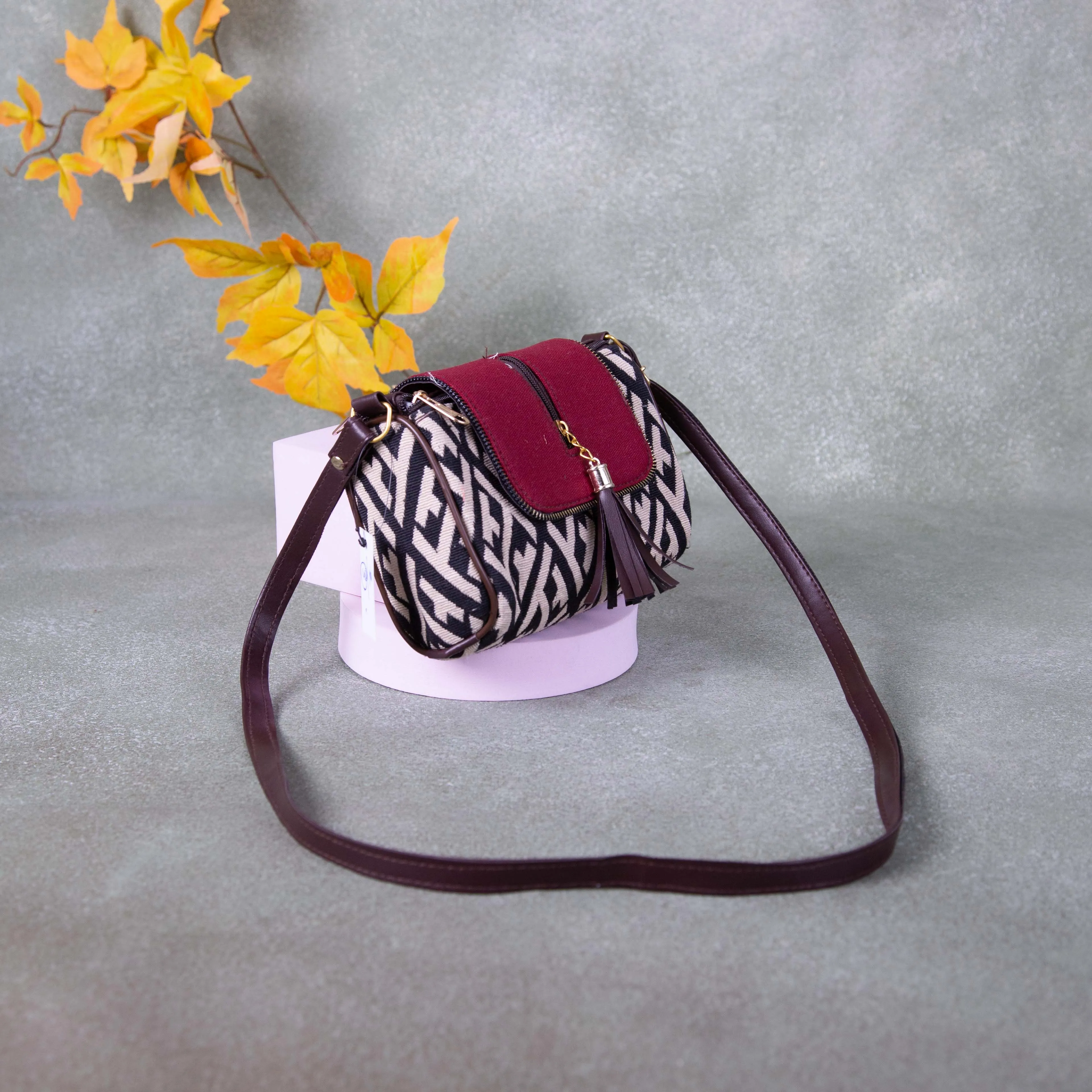 Easy Slings Black with Maroon Colour  - Boho (Double partition)