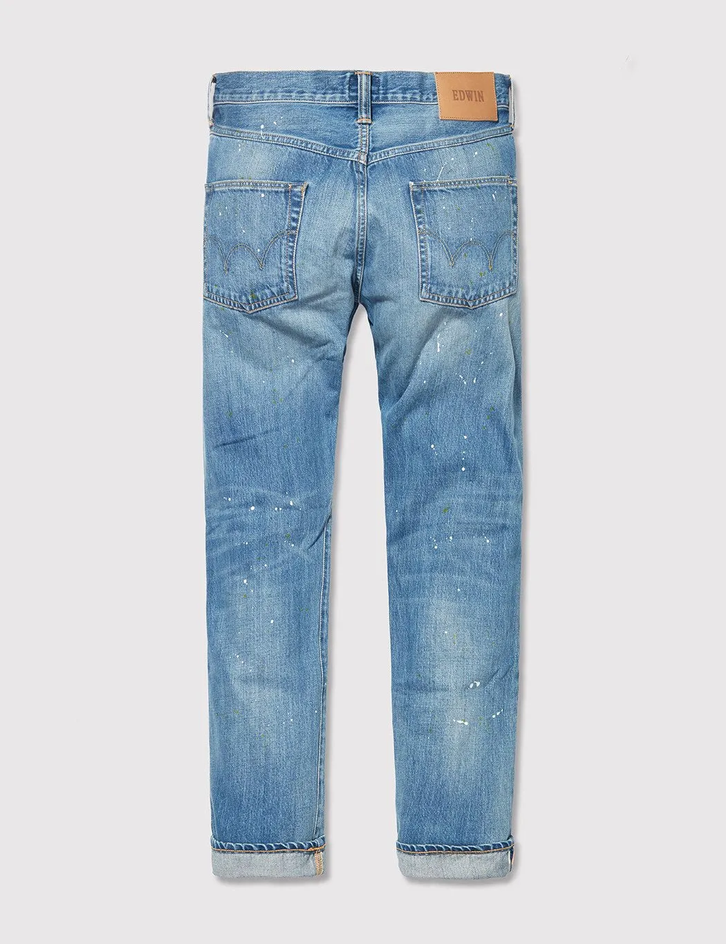 Edwin ED-55 Rainbow Selvage Jeans 12.8oz (Regular Tapered) - Pulled Wash