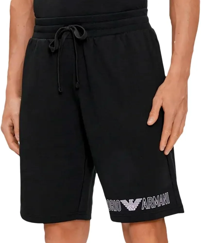 Emporio Armani Men's Logo Terry Loungewear Bermuda Shorts