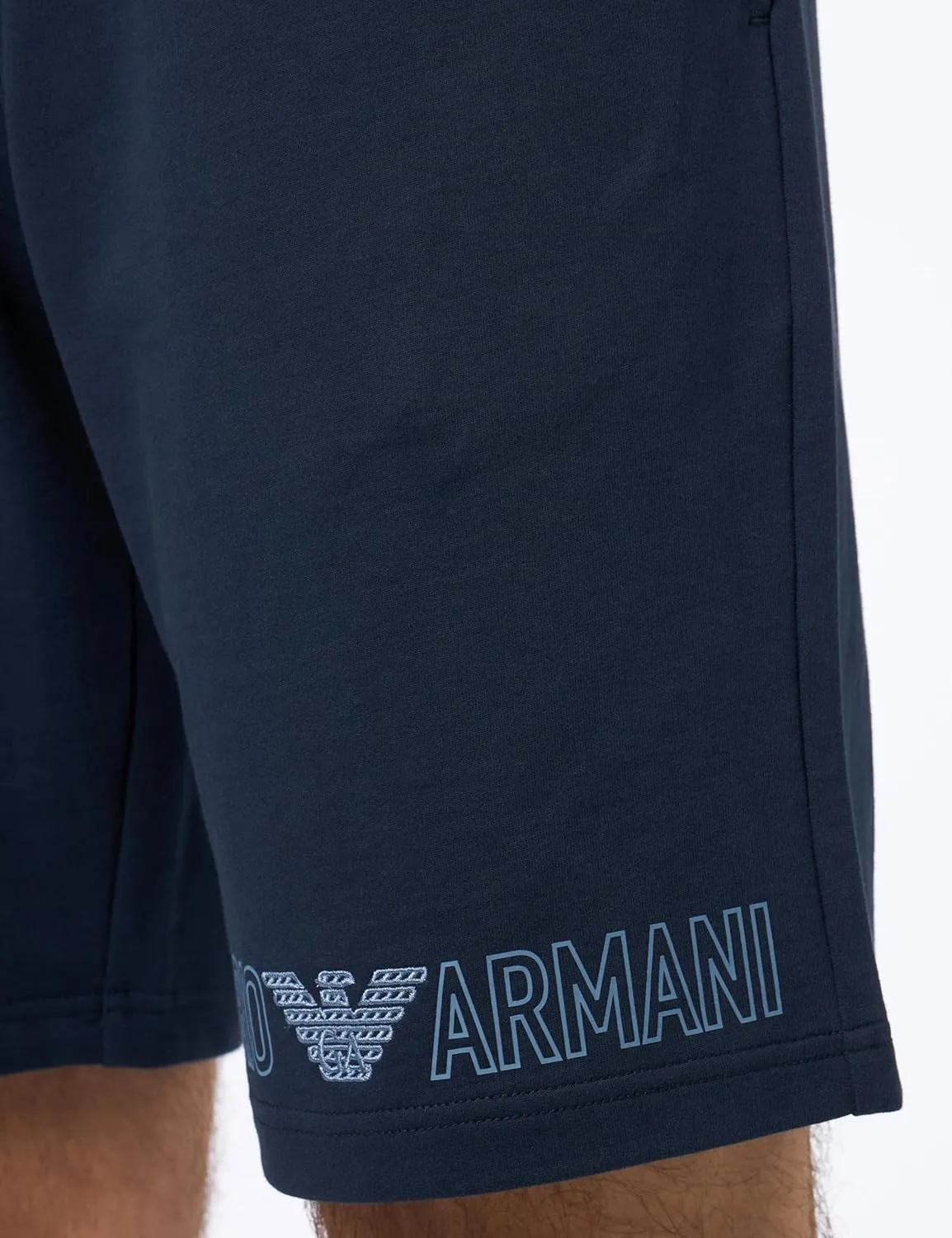 Emporio Armani Men's Logo Terry Loungewear Bermuda Shorts