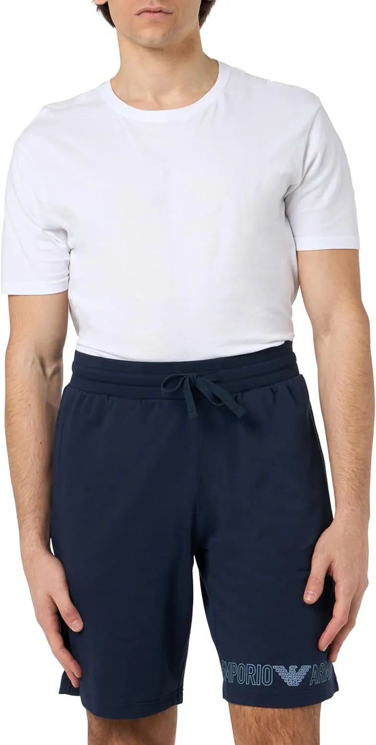 Emporio Armani Men's Logo Terry Loungewear Bermuda Shorts