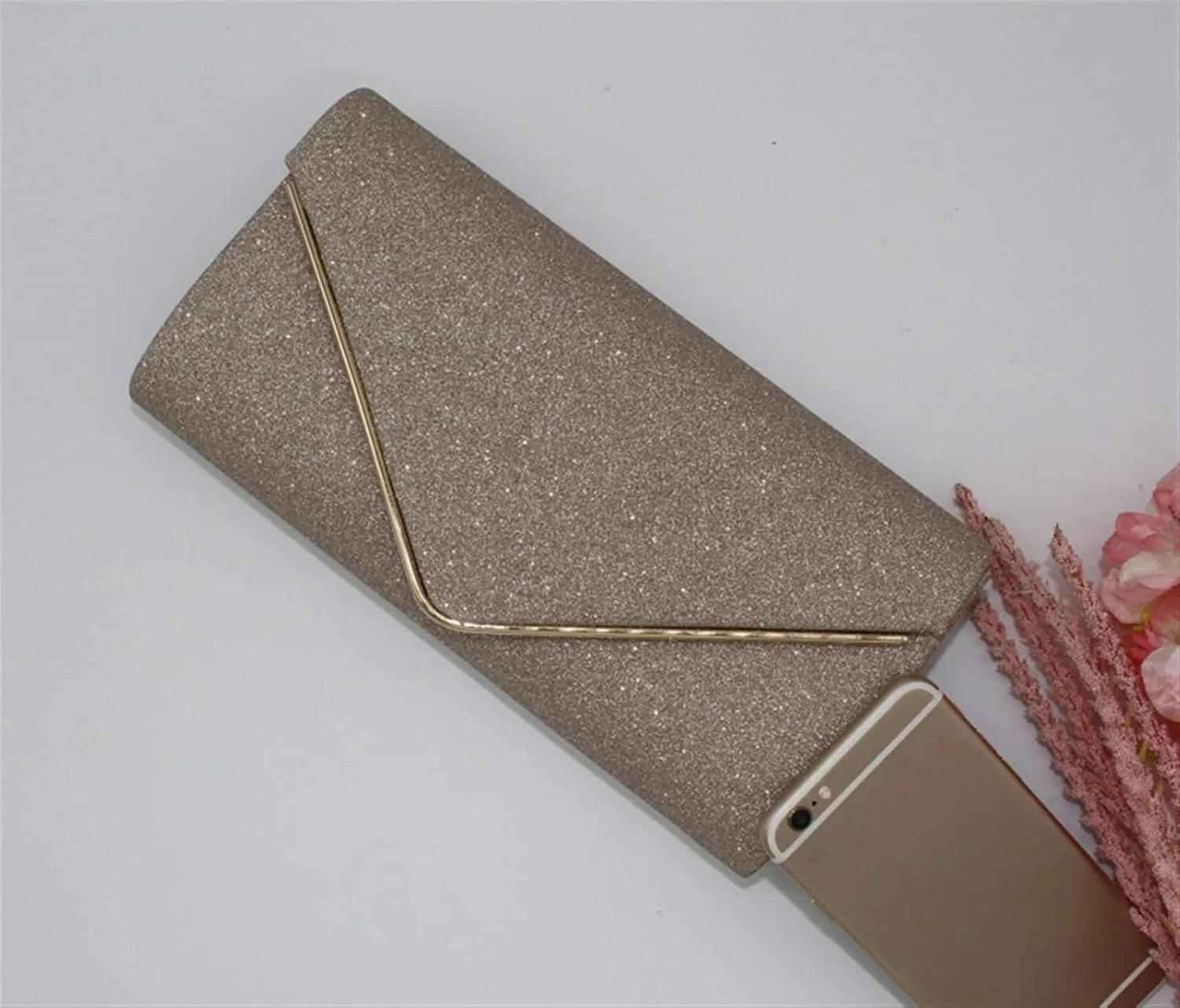 Evening Bag for Women Glitter Flap Clutch Purse for Wedding Party Prom Handbags with Shoulder Strap