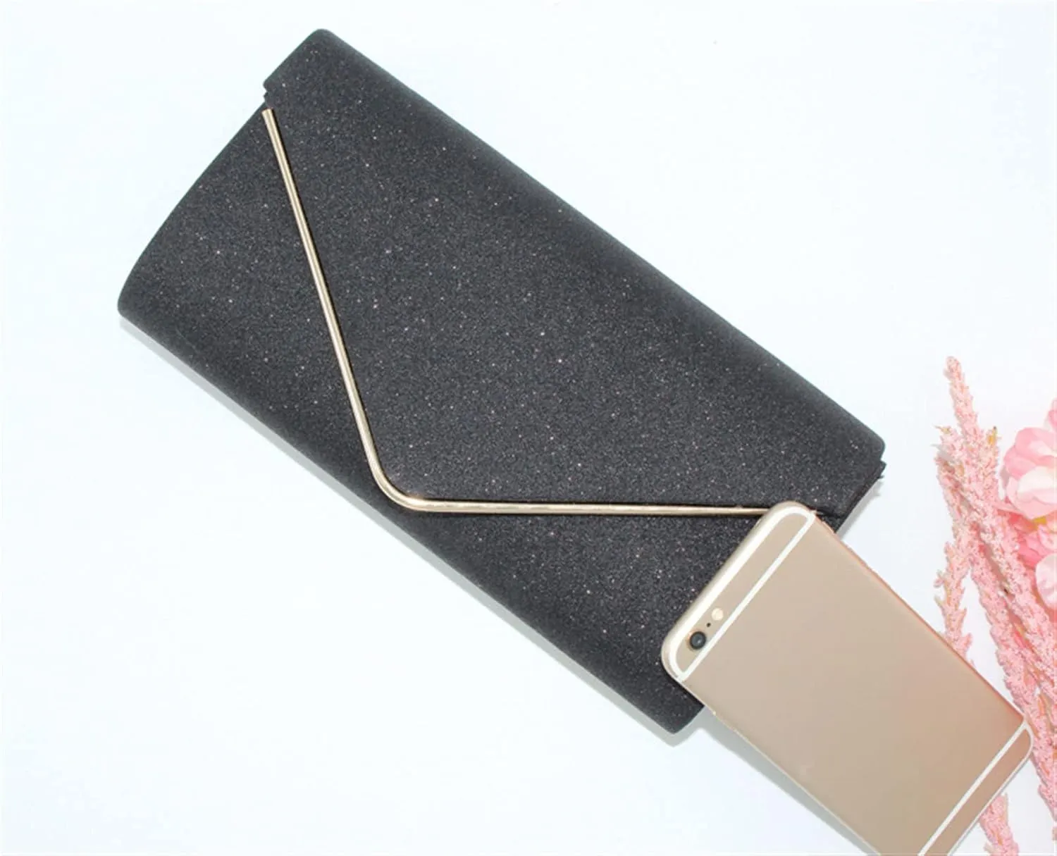 Evening Bag for Women Glitter Flap Clutch Purse for Wedding Party Prom Handbags with Shoulder Strap