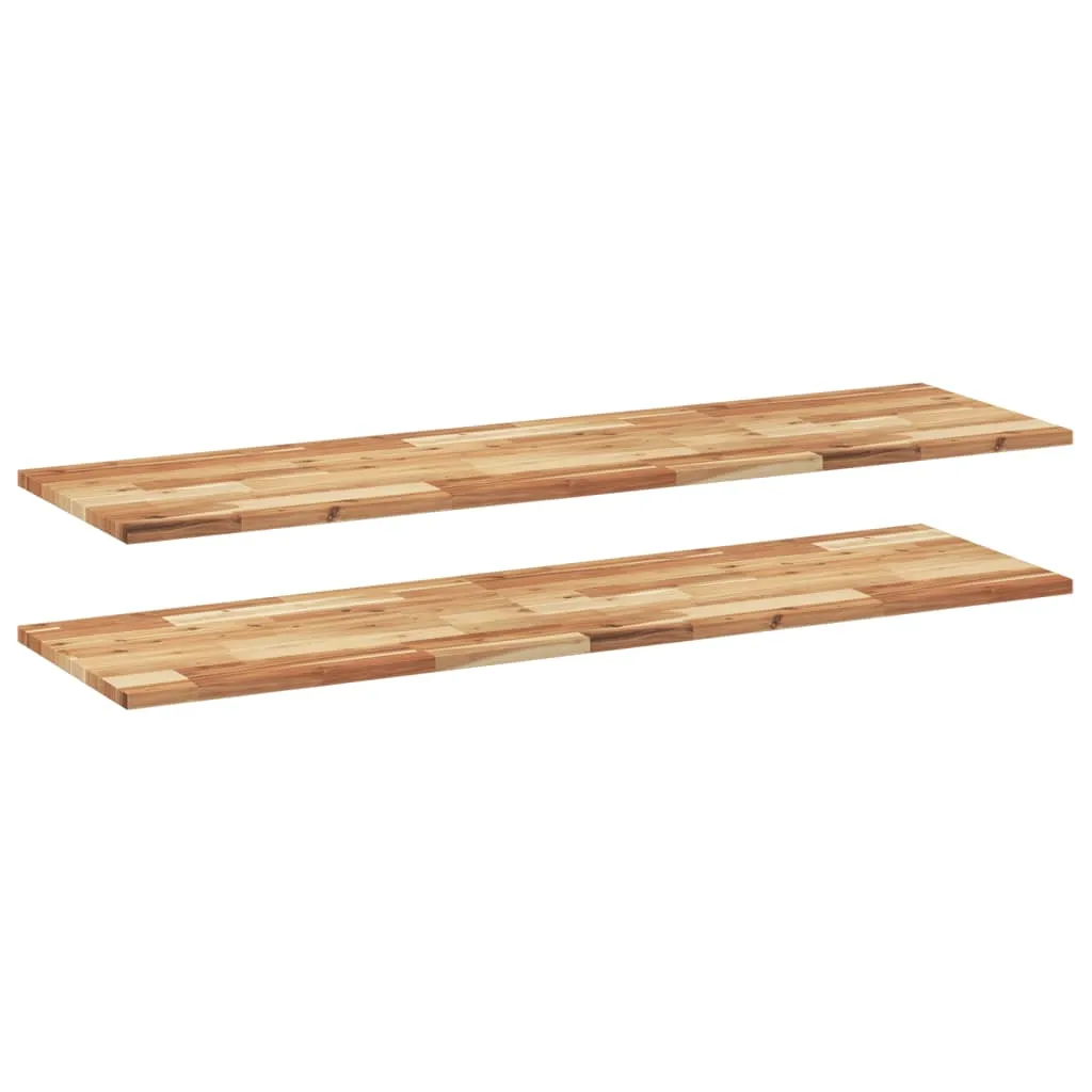 Floating Shelves 2 pcs 120x40x2 cm Oil Finished Solid Wood Acacia