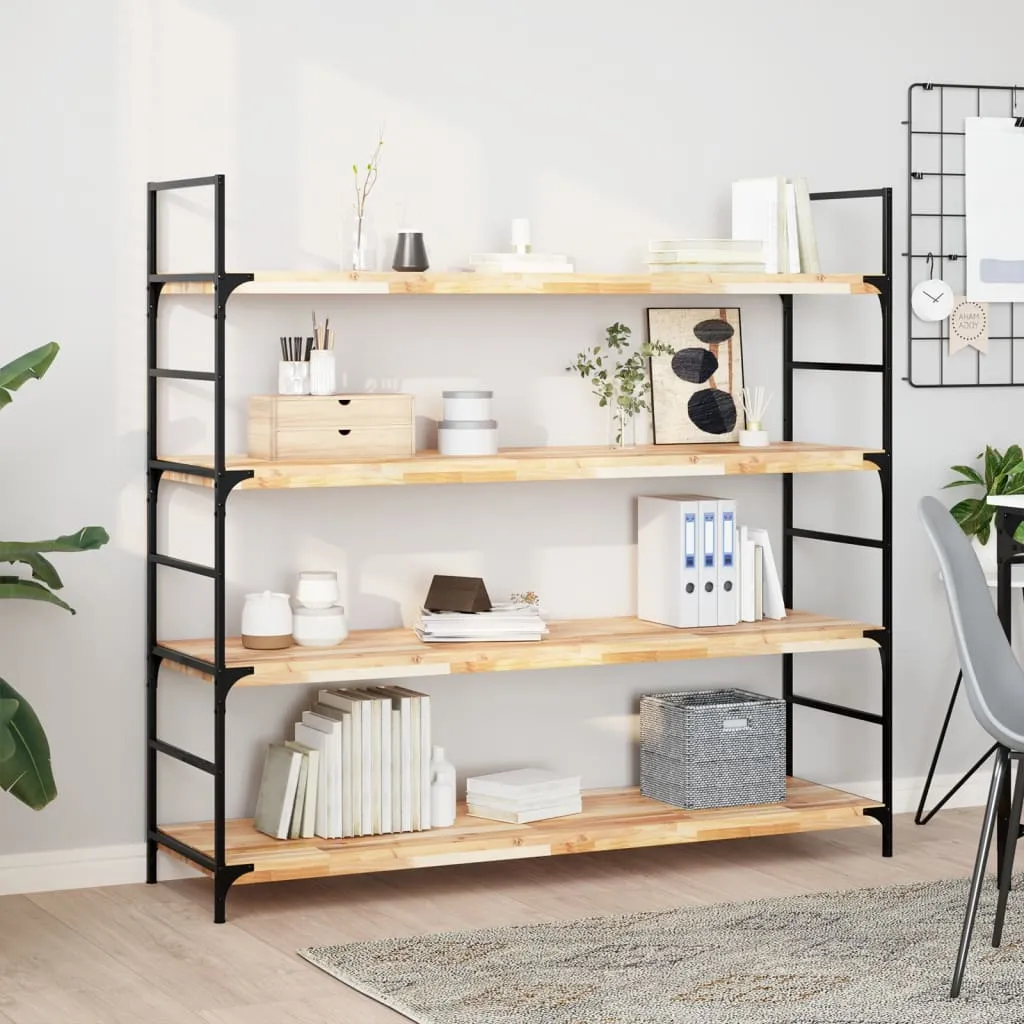 Floating Shelves 2 pcs 160x40x4 cm Untreated Solid Wood Acacia
