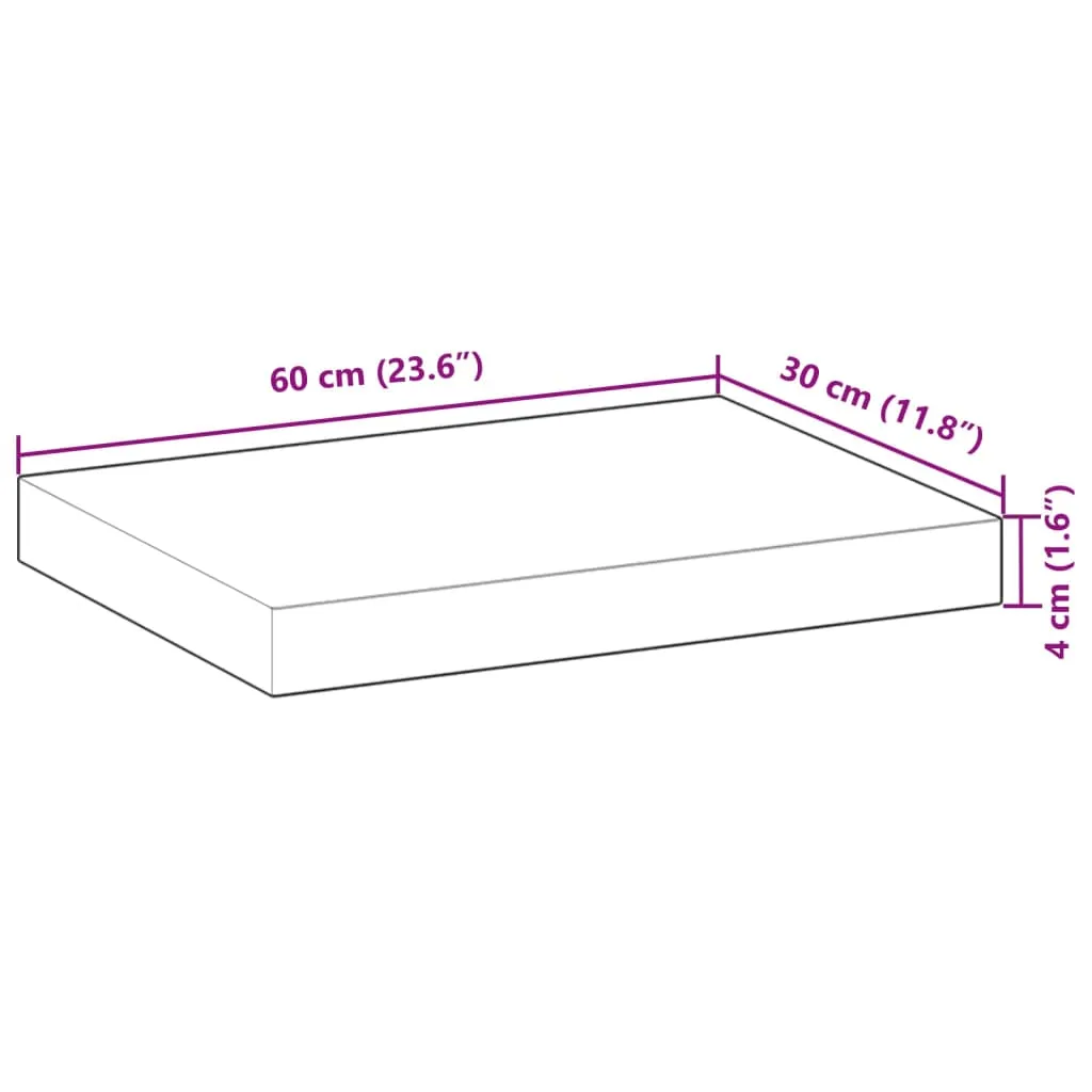 Floating Shelves 3 pcs 60x30x4 cm Oil Finished Solid Wood Acacia