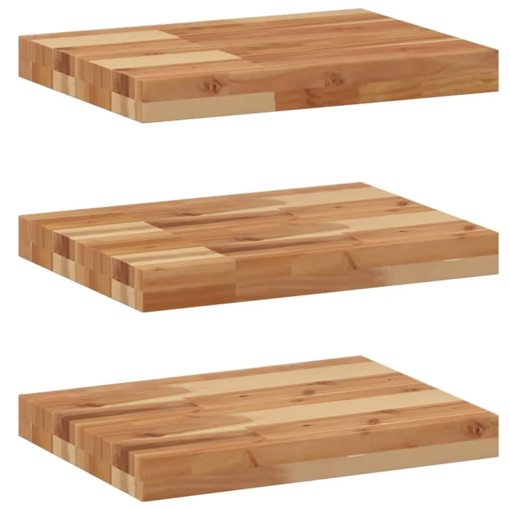 Floating Shelves 3 pcs 60x30x4 cm Oil Finished Solid Wood Acacia