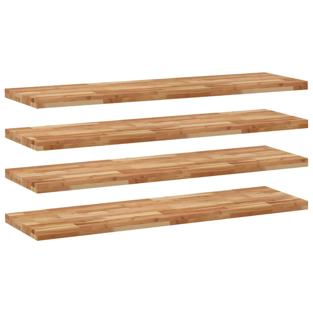 Floating Shelves 4 pcs 140x40x4 cm Oil Finished Solid Wood Acacia