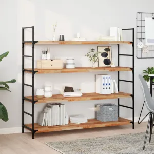 Floating Shelves 4 pcs 140x40x4 cm Oil Finished Solid Wood Acacia